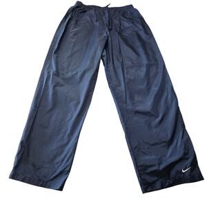 Vintage Nike Track Pants XL Navy Blue Y2K 90s Streetwear Swoosh Logo Nylon